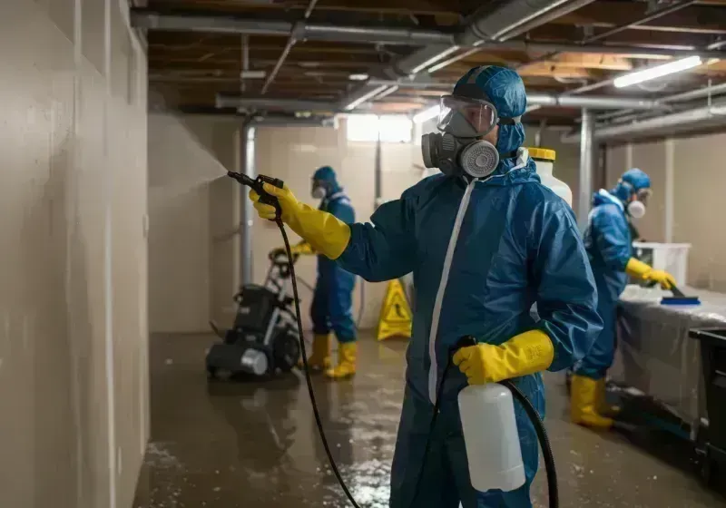 Basement Sanitization and Antimicrobial Treatment process in Hinsdale, IL