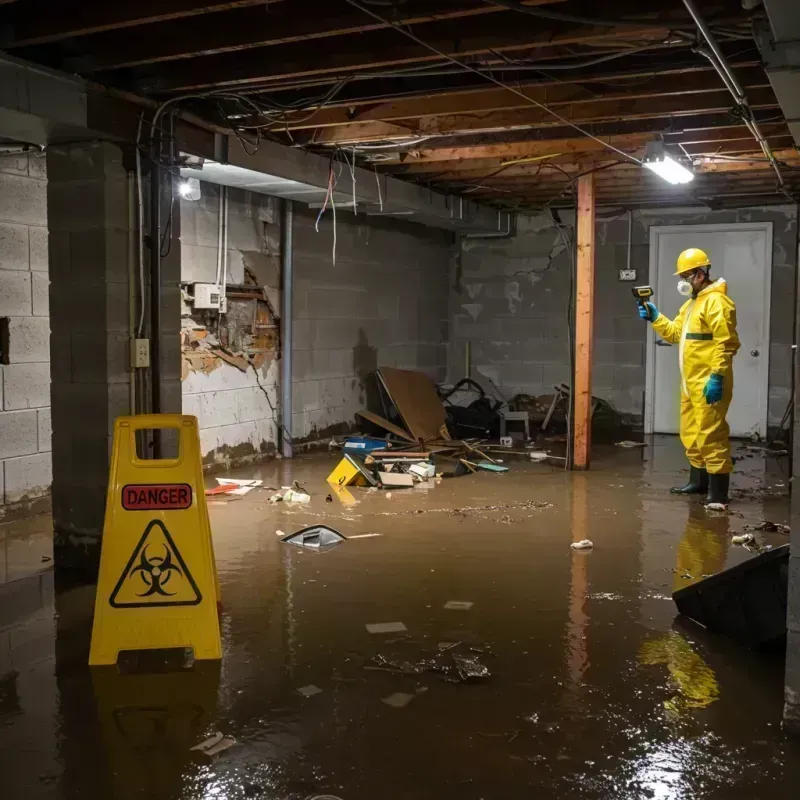 Flooded Basement Electrical Hazard in Hinsdale, IL Property